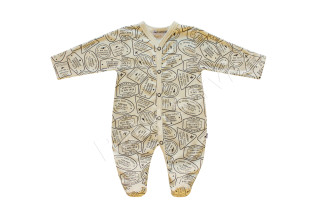 Bavlněný overal Tisk Traveller Baby Service