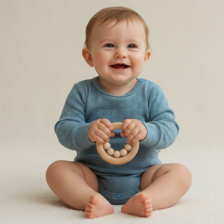 Rostoucí body modré vzor obdélník Babyservice