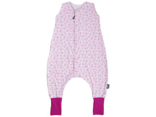Letní spací pytel s nožičkami, bambus růžový zajíc 
