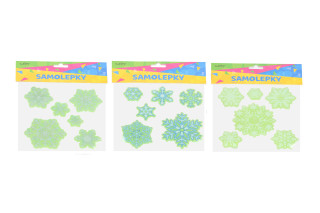 Nálepky svítící ve tmě Vločky gelové