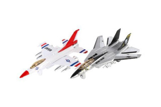 Letadlo/stíhačka kov/plast 19c m na zpětné natažení 