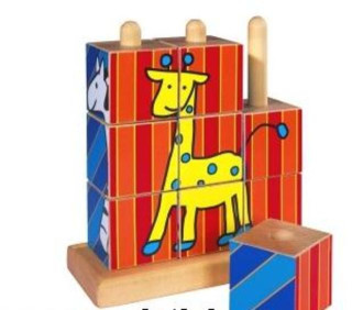 Dřevěné nasouvací kostky 2 + Eichhorn