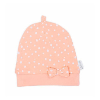 Kojenecká bavlněná čepička Nicol Rainbow růžová