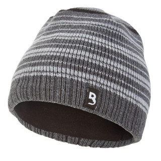 Čepice pletená natahovací pruhy Outlast ® - Tm. šedá - pruhy