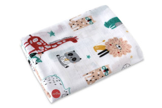 Bambusová plena 120x120 cm Animals 2