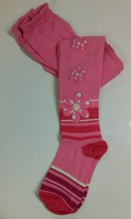 Dívčí punčocháče s kytičkami vel. 116-122