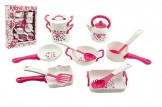 Sada nádobí růžovo-bílá 
