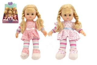 Panenka měkké tělo mrkací hadrová plast 35 cm