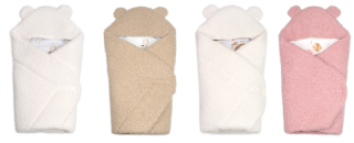 Beránková zavinovačka s kapucí bavlna/beránek Teddy 