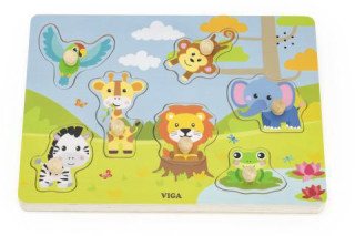 Dřevěná vkládačka zvuková zvířátka