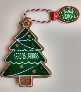 Perníčky ozdoba na stromeček Krásné Vánoce stromeček