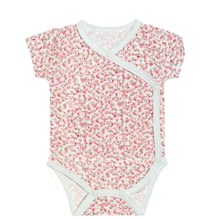 Kojenecké body zavinovací krátký rukáv mušelín - potisk Baby Service