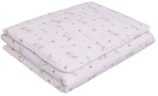 Dětské povlečení do postýlky 100 x 135 cm bavlněný satén Husy Infantilo