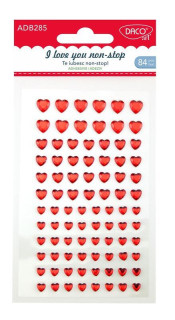 Samolepící srdíčka 84 ks