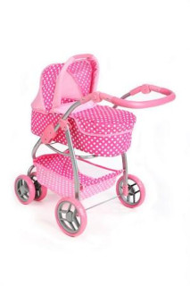 Kočárek pro panenky PlayTo Jasmínka světle růžový