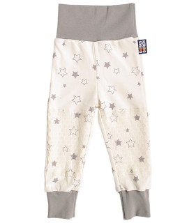 Protiskluzové kalhoty pro děti na lezení bio šedé hvězdy