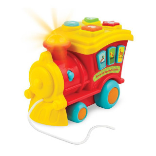Edukační lokomotiva 21 cm se světlem a zvukem zvířátek