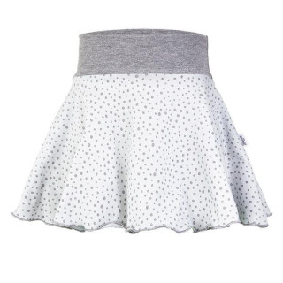 Sukně kolová - šedá-puntík lesk