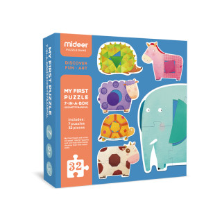 Mé první puzzle Mideer - Geometrie a zvířata