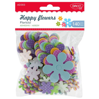 Květiny pěnové samolepící 140 ks