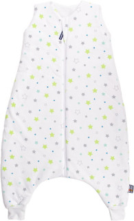 Letní bio spací pytel s nožičkami hvězdičky na bílé Kaarsgaren