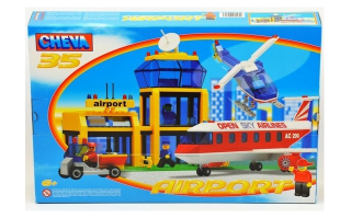Stavebnice Cheva 35 Letiště plast 438ks v krabici