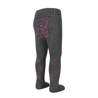 Punčocháče s protiskluzem 3x ABS vel. 92/98 tm. šedé s medvídky Be Snazzy