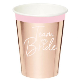 Kelímky papírové EKO - Team Bride 250 ml, 8 ks