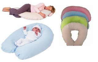 PLYŠOVÝ Kojící polštář s polystyrenovými kuličkami