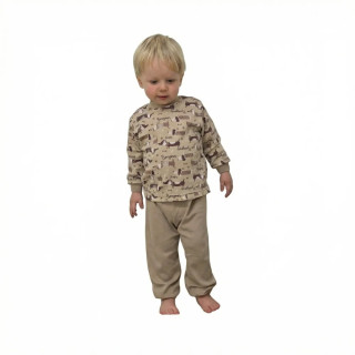 Dětské pyžamo Pejsek hnědá Esito Vel. 92