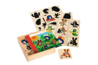 Co kam patří - stíny Krtek dřevo 40 ks