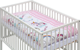 Dětská postýlka s kompletní výbavou 120 x 60 cm bílá Oniko Scarlett 