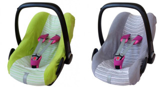 Univerzální froté pruhovaný potah na autosedačku 0+ ByBoom