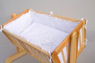 Souprava do kolébky Měsíček bílá, 6ti dílná