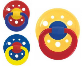 Dudlík latex kulatý barevný velký vel. 1 BABY NOVA