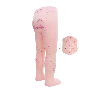 Punčocháče s protiskluzem 3x ABS vel. 92/98 růžové kočka Be Snazzy