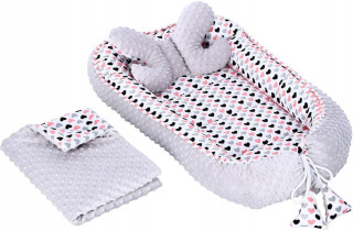 Hnízdečko Minky šedé srdce v sadě Infantilo