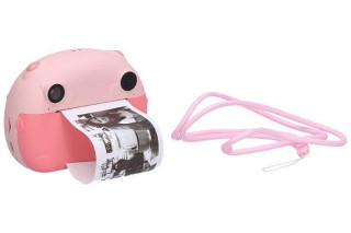 Dětský digitální fotoaparát s tiskárnou růžový - foto 12 Mpx, video Full HD