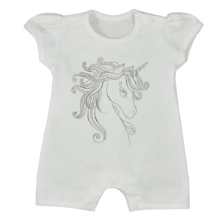 Kojenecký letní overal Koala Unicorn Summer bílý Vel. 80