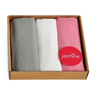 Mušelínové pleny dárkové balení Lux 4 60x80 cm 3 ks Jasmine