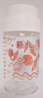 Kojenecká láhev skleněná se silikonovou savičkou 130 ml Simax