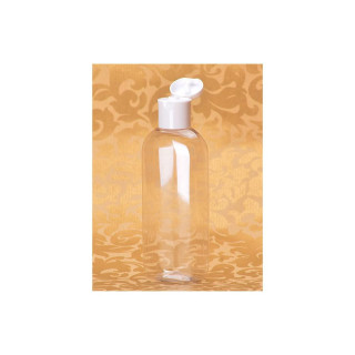 Plastová lahvička s odklápěcím uzávěrem čirá,100 ml