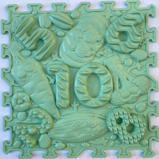 Masážní ortopedická podložka Matematika 10 tvrdá - Zelená