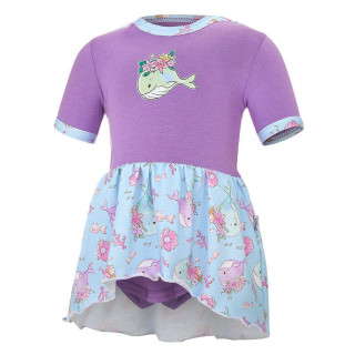 Body šaty tenké KR Outlast® Fialová/modrá velryba