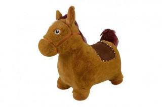 Hopsadlo kůň plyš hnědý na baterie a se zvukem 12m+