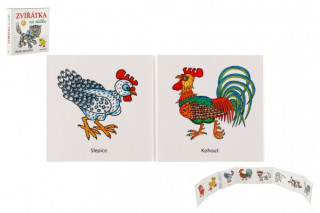 Knížka leporelo CZ - Zvířátka na statku 10,5x10 cm 12 m+