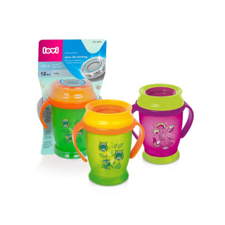 Hrníček LOVI 360 JUNIOR 250ml s úchyty bez BPA