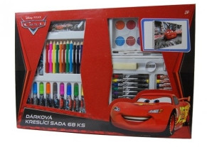 Kufřík set - kreslící dárkový set 68ks Cars