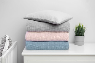 2D Pletený komplet nejen do dětské postýlky s mušelínem Sensillo