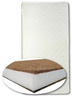 Matrace do kolébky kokos-molitan-kokos 80x40 cm - bílá